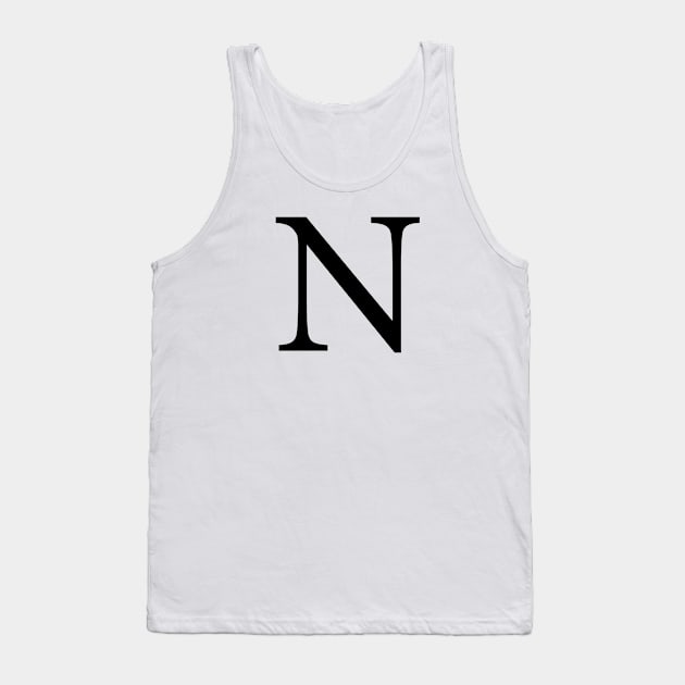 Black N Tank Top by lolosenese